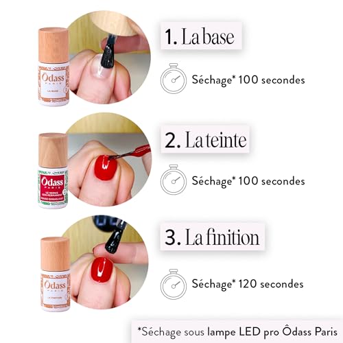 Odass Paris La Finition Top Coat pour Vernis Semi-Permanents Fabriqué en France Vegan É facile à appliquer É rapide à dé